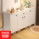 鞋柜家用門(mén)口2025新款玄關(guān)柜一體入戶(hù)室內陽(yáng)臺靠墻收納儲物柜鞋架 【四門(mén)一抽】暖白色140*30*84cm