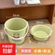 茉茗水桶臉盆倆件套學生宿舍洗衣桶手提式加厚組合裝洗澡桶清潔桶 【綠色】組合裝-雙耳臉盆+水桶