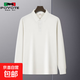 保威特犀牛（POVOTE）春秋季新款男士保羅商務(wù)休閑POLO衫長(zhǎng)袖T恤 8色POLO衫白色 240克左右 L