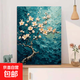 DIY數(shù)字油畫(huà)梵高莫奈油畫(huà)風(fēng)格爆款手工繪畫(huà)填色丙烯顏料送禮解壓益智客廳臥室裝飾畫(huà) 玉蘭花 4050cm松木內(nèi)框+顏料畫(huà)筆