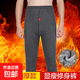 秋褲男士加絨褲彈力緊身打底褲秋冬季中老年保暖褲毛褲防寒熱能褲 深灰保暖褲 2XL 小號建議100-150斤左右