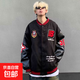 棒球服男2025春秋痞帥外套男高街潮牌港風(fēng)日系原宿風(fēng)韓版潮流衣服 黑色 XL