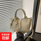 大容量包包女春夏百搭新款韓版休閑斜挎包手提流行爆款水桶包洋氣 大象灰