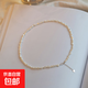 法式巴洛克小粒不規則淡水珍珠輕奢小眾項鏈女鎖骨鏈頸鏈新款項鏈 4-5MM 38+5CM 925銀延長(cháng)鏈款