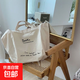 新款韓版復古ins超火帆布袋男女單肩包手提大容量帆布包學(xué)生書(shū)包 Books 面料加厚大容量有拉鏈