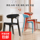 牛角椅子靠背網(wǎng)紅餐椅家用塑料懶人休閑簡(jiǎn)約加厚加強北歐辦公椅 六把裝牛角【顏色備注】默認灰色