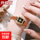 迷你小方表女士手表韓版小眾小香風(fēng)ins復古方形學(xué)生簡(jiǎn)約腕表 棕色