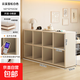 書(shū)架落地置物架沙發(fā)邊柜卡萊克格子柜收納柜子半包圍床邊柜八格柜 【實(shí)木芯八格】雪松白140CM
