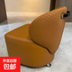 小凳子沙發(fā)椅沙發(fā)凳客廳臥室化妝家用換鞋凳輕奢高級矮凳靠背皮墩 【環(huán)保硅膠皮+滑輪】桔色-沙發(fā)凳