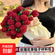 玫瑰花束毯子手工編織diy材料包毛線(xiàn)團鉤織花朵毛毯花勾針鈴蘭花 玫瑰花毯【9團線(xiàn)】送工具教程
