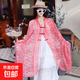 優(yōu)雅仙氣飄飄時尚外搭國風(fēng)盤扣披肩女民族風(fēng)提花戶外旅游防曬絲巾 紗-1 90*180