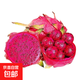 正宗廣西紅心火龍果金都一號(hào)新鮮水果現(xiàn)摘直發(fā)超甜包郵火龍果 帶箱2斤 單果200-300g