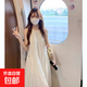 甜美海邊度假掛脖連衣裙仙女夏季新款寬松無袖感氣質(zhì)a字長裙 掛脖長裙 2XL