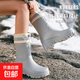 中筒雨靴女款雨天外穿時(shí)尚雨鞋成人內增高水鞋廚房厚底防滑膠鞋女 霧霾藍 增高4cm 38