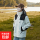 【硬核防風(fēng)】oversize寬松沖鋒衣男女秋冬三合一兩件套可拆防水 單沖象牙白 L 建議男 145-160斤女145-160斤