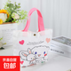 卡通帆布包新款小巧百搭手提袋女學(xué)生飯盒袋簡(jiǎn)約袋子時(shí)尚便當袋 玉桂狗抱兔子