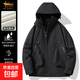 金盾（KIN DON）三防沖鋒衣男女防風(fēng)防水戶(hù)外登山服情侶春秋季外 黑色 L 【建議130-150斤】