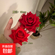 紅色玫瑰花朵發(fā)夾女2024年低馬尾發(fā)卡法式劉海側邊鴨嘴夾頭飾 小號玫瑰大號玫瑰