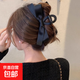 赫本風(fēng)黑色雙面蝴蝶結抓夾女大號級感發(fā)夾盤(pán)發(fā)后腦勺鯊魚(yú)夾頭飾 織帶蝴蝶結黑色抓夾