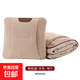 汽車(chē)載抱枕被子兩用2025新款四季舒適高檔嬰兒絨毯子二合一腰靠被 抱枕被- 米色 1個(gè)