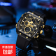 SMAEL酒桶形電子手表 防水LED夜光情侶時尚腕表 七夕情人節(jié)禮物 黑金