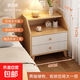 床頭柜簡(jiǎn)約現代簡(jiǎn)易出租房用臥室小型收納柜子2025新款床邊置物架 【雙抽】田園橡木色 組裝