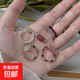 水晶碧璽和田玉戒指復(fù)古女生民族風(fēng)碧璽石榴石裝飾扳指禮物 碧璽玉珠戒指