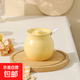 豬油罐家用廚房耐高溫調(diào)料罐帶蓋辣椒油罐辣子罐油鹽罐調(diào)味罐 中號奶黃800ml