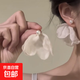 春花物語(yǔ)_夏天花瓣珍珠耳釘2025年新款爆款高級感花朵耳環(huán)耳飾女 白色花瓣珍珠耳釘【一對裝】