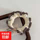 復古黑白格紋花邊發(fā)圈女氣質(zhì)扎高馬尾發(fā)繩高彈力發(fā)橡皮筋頭繩 黑白格紋花邊小腸圈【灰色】