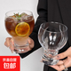 高顏值ins風(fēng)寬口玻璃冷飲美式咖啡杯果汁杯拿鐵杯啤酒杯威士忌杯 收腰飲品杯-2只
