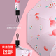 加固折疊雨傘手動(dòng)結(jié)實(shí)耐用黑膠晴雨傘兩用遮陽防曬學(xué)生雨傘 水蜜桃-黑膠防曬手動(dòng)反向收傘 8骨