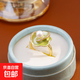 銅合金琺瑯滴油山茶花珍珠戒指時(shí)尚輕奢氣質(zhì)高級(jí)感開口戒指環(huán)禮物 珍珠戒指一個(gè)【禮盒】