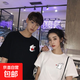 百搭時(shí)尚ins潮流情侶裝2025新款短袖t恤寬松學(xué)生圓領(lǐng)五分袖上衣SN 發(fā)射愛(ài)心五分袖圓T白色 M