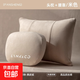 適用領(lǐng)克01 02 03 05 06 09汽車(chē)頭枕車(chē)載靠枕頸枕車(chē)內裝飾用品08 頭枕＋腰靠【米色】 1套