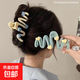 奶油韓式溫柔優(yōu)雅愛心波浪抓夾女后新款盤發(fā)鯊魚夾子氣質(zhì)頭飾發(fā)卡 奶白+藍(lán)色愛心抓夾【2個(gè)】