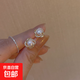 小巧精致仿珍珠耳釘2024年潮小眾感耳環(huán)女網(wǎng)紅高級(jí) 金色
