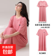 女士春夏季棉質(zhì)薄款短袖睡裙帶胸墊一體式裙子卡通休閑家居服連體 MJ33332【帶胸墊】 XL 女