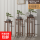 花架子客廳簡(jiǎn)約現代落地式綠蘿花卉擺件盆景架室內楠竹花架置物架 【升級加厚】大中小組合
