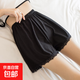 【不卷邊】安全褲女夏季防走光大碼寬松三分短褲外穿 3028 黑色【防走光安全褲】 XL 大碼(125~155斤)