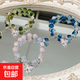 超仙蝴蝶碎珠手鏈女小眾設計ins森系仙女甜美彩色珠手串閨蜜 M479+480+481三件套手鏈