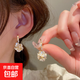 s925銀針花球耳環(huán)2023新款小眾設計感耳墜輕奢時(shí)尚百搭耳飾女 主圖款