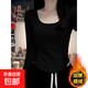 U領(lǐng)正肩長(cháng)袖t恤女秋冬季加厚內搭加絨打底衫外穿修身大碼胖mm上衣 愚仁-1039【黑色】 S