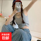 【百搭小背心】吊帶背心女百搭短款露臍運(yùn)動(dòng)外穿內(nèi)搭打底小背心女 單件裝：【淺灰色】 小均碼【70-99斤】