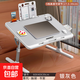 【出口轉內銷(xiāo)】升降床上電腦桌書(shū)桌筆記本電腦桌可折疊小桌學(xué)習桌 銀灰書(shū)架款+防滑托*2