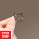 日系可愛(ài)水鉆貓咪發(fā)夾女小號抓夾少女劉海側邊夾前額碎發(fā)夾子發(fā)卡 鉆石槍黑貓咪【精美一個(gè)裝】