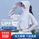 防曬衣女夏季2025新款冰絲防紫外線大帽檐短款外套女士薄款防曬服 灰色