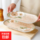 釉下彩12英寸魚(yú)盤(pán)創(chuàng  )意蒸魚(yú)新款大號陶瓷魚(yú)盤(pán)家用長(cháng)方形魚(yú)盤(pán)單個(gè)裝 山茶花魚(yú)盤(pán)一只裝 1個(gè)
