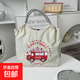 日系Ball Chain同款夢幻雪糕車刺繡購物袋【不含肩帶】 淺灰色夢幻雪糕車 中號