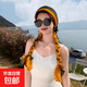 韓版漸變色時(shí)尚辮子圍巾清新甜美輕盈舒適優(yōu)雅少女氣質(zhì)防曬小披肩 橘橙色